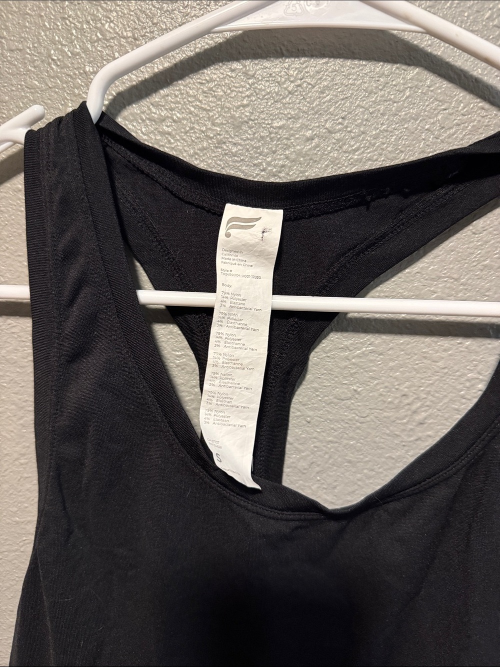 Fabletics Black Racerback Tank Top - Picture 2 of 2